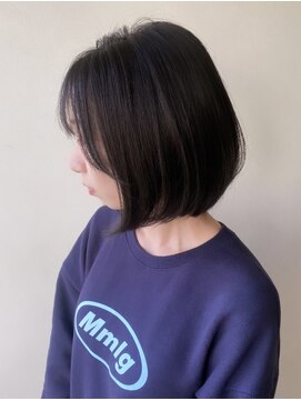 エクラート イーリス 高田馬場店(ECLART IriS) 暗髪ダークグレージュ×大人丸みボブ