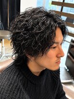 ノイセルヘアー(Noisyle Men's hair) リバースセンターパート/ニュアンスパーマ/ダウンバング/MEN'S