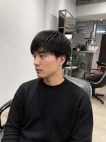 Men's LOOPA【メンズルーパ】三宮/元町/メンズパーマ/曲がる縮毛矯正/眉毛カット マッシュ/メンズショート/ツーブロック/黒髪/神戸/三宮