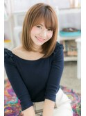 愛され♪シアーベージュツヤ感ピュアな美人髪ミディb