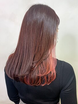 オースト ヘアー ステラ 新宿店(Aust hair Stella) セクションカラー　インナーカラー☆ペールピンク　K