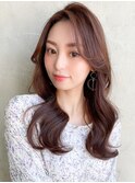 アフロートみきな長め前髪かきあげバング前髪なし大人女子韓国髪