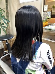 小学生女子☆ツヤ髪ストレートヘア