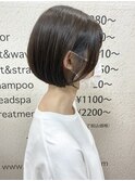 【morio】札幌ショート　大人かわいい暗髪耳かけショート