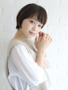 デイジー インデックスヘア 大島店(DAISY index hair) 30代・40代大人可愛い小顔ワンサイドショートボブ丸み前下がり