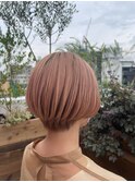 ハイトーン☆ピンクベージュボブ♪