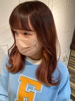 サラジュ 梅田店(SARAJU)&nbsp;saraju ニシカワ  インナーカラーピンクベージュ