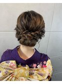 ツイスト編み和装アレンジ
