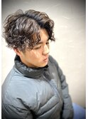 センターパート×ソフトツイスト