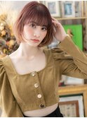 バイカラー外国人風透け感切りっぱなしボブa浦和10代20代30代