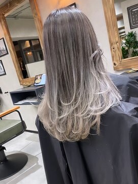 サニー 渋谷(SUNNY) バレイヤージュショコラアッシュハイライトグレージュカラー