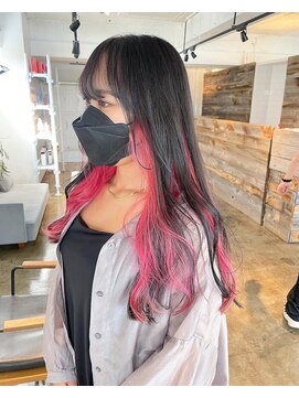 ニュート(Neut ) インナーカラーピンク/ケアブリーチデザインカラー/ハイトーン