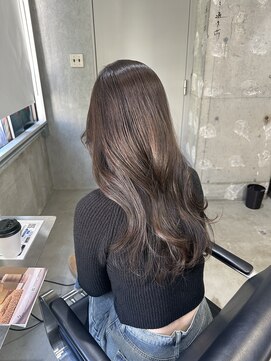 ラック(LUCK) 韓国ナチュラルブラウン/船橋/くすみベージュ/細めハイライト