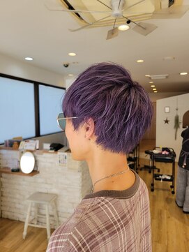 フレイムス ヘアアンドリラックス 南越谷店(Frames hair&relax) ショートレイヤー×バイオレット