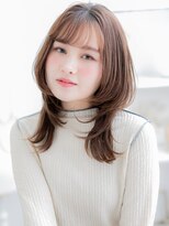 モッズヘア 越谷(mod's hair)&nbsp;大人かわいい流し前髪小顔ひし形セミロングh3越谷20代30代40代!