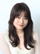 アース 三木店(HAIR & MAKE EARTH)&nbsp;【艶感★シースルーバング】韓国ヘア20代30代ウェーブ巻き髪