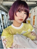 【阿形】チェリーレッドボブウルフ姫カットレイヤー