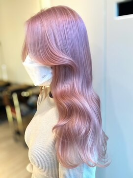 アマトウキョウ アユンチェ(AMA TOKYO×AYUNCHE) ピンクカラー ミルクティーピンク ブリーチカラー ハイトーン