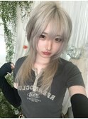 シャギー黒髪ロングウルフカットロングレイヤーカット中性ウルフ