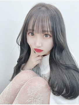 リルミー ミュエナ 大須 矢場町(Lilme myuena) 【ブリーチなし】オリーブグレージュ ×シースルー前髪＊Lilme＊