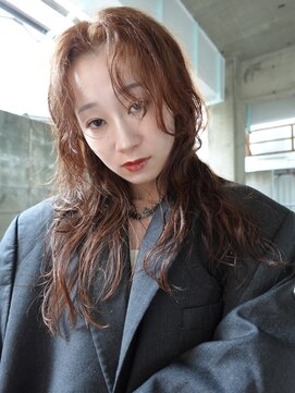 オレンジブラウン/レイヤーカット/バイカルテ〇20代30代40代