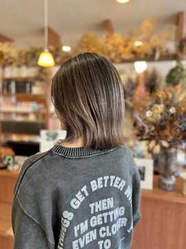 ★バレイヤージュ（エアタッチ）グレージュボブ★