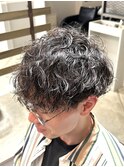 MEN’S HAIR/サーフカール/刈り上げセンターパート/北堀江　M