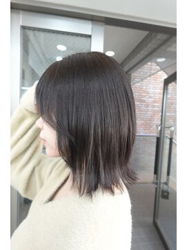 ディジョン 自由ヶ丘(Dijon) 韓国顔まわりレイヤーカットグレージュオリーブベージュブラウン