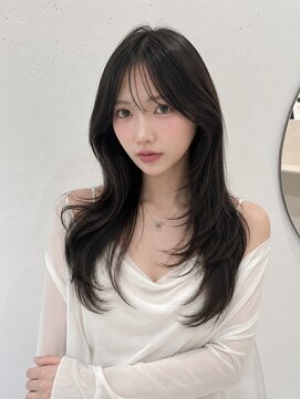 シー バイ ロンド 新宿(Sea by Lond) ミルクティーブロンド×ワンホンレイヤー[ダークブルー]
