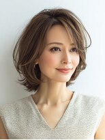 Heart's美人設計と白髪ぼかし専門店 青山表参道店 脱白髪染め/ショートヘア【ハーツ】&nbsp;白髪ぼかし脱白髪染め似合わせショートボブ40代50代60代