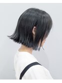 eim で叶える♪甘さ控えめ☆グレー切りっぱボブ