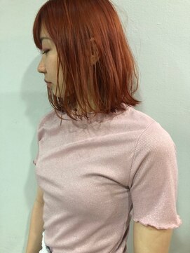 クラン(clan) clan オレンジグラデーションカラー美髪ミディ