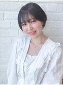 【松戸 駅近】ナチュラルシースルーバング×ミニボブ