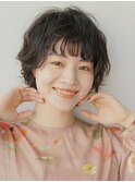 骨格ウェーブ/ゆるふわ丸みショート/20代30代40代