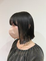 グラードヘアー(Grado hair) 切りっぱなしボブ ブルーアッシュ