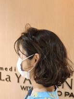 ラヤマノ ひばりが丘パルコ(La YAMANO)&nbsp;前髪から韓国っぽさを取り入れて/ボブパーマ/30代40代50代