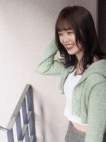 ヘアメイク マルナ 本店(HAIR MAKE MALUNA)&nbsp;【MALUNA ペコ】秋髪へ☆ダークグレー×エアリーミディアム