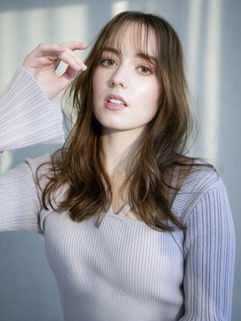 アイティーバイアルバム 藤沢店(IT by ALBUM) くびれヘア_グレーベージュレイヤーロング前髪パーマ_39418