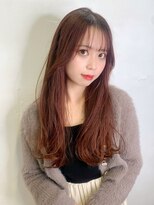 〈藤間〉大人かわいい/韓国ヘア/ピンクブラウン/顔まわりカット