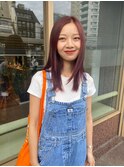 大人可愛いブリーチなしラベンダーグレージュカラー