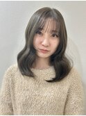 ふんわりカールヘルシースタイルルーズヘアショコラアッシュ