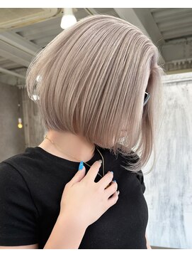 エゴル ナゴヤサカエ(ENGOL NAGOYA SAKAE) 保存必須【海外風ハイトーンボブ】ミルクティーグレージュ