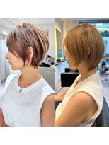 バンプ ギンザ(BUMP GINZA) 30代、40代/丸みくびれショートボブ×白髪染めハイライト/大宮