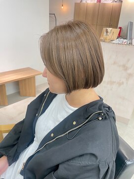 ヴィンスジオ 岐阜駅南(vince gio) ミルクティーベージュ/ボブ/ブリーチ1回