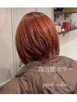 ルーチェココ(Lu'ce coco)&nbsp;ピンクカラー×ショートボブ