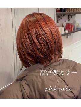 ルーチェココ(Lu'ce coco) ピンクカラー×ショートボブ