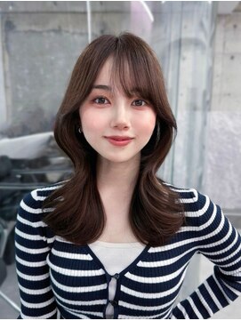 フィヴェント(Fivent) メルティカラー似合わせカットフェミニンロング韓国レイヤー