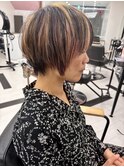 マッシュに似合う抜きっぱなしハイライトカラー！美由紀