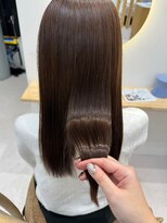 ハニーシブヤ(HONEY shibuya) 髪質改善カラー　バイカルテ　チャコールグレージュ　レイヤー