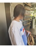 あごライン パッっとボブ 切りっぱなし